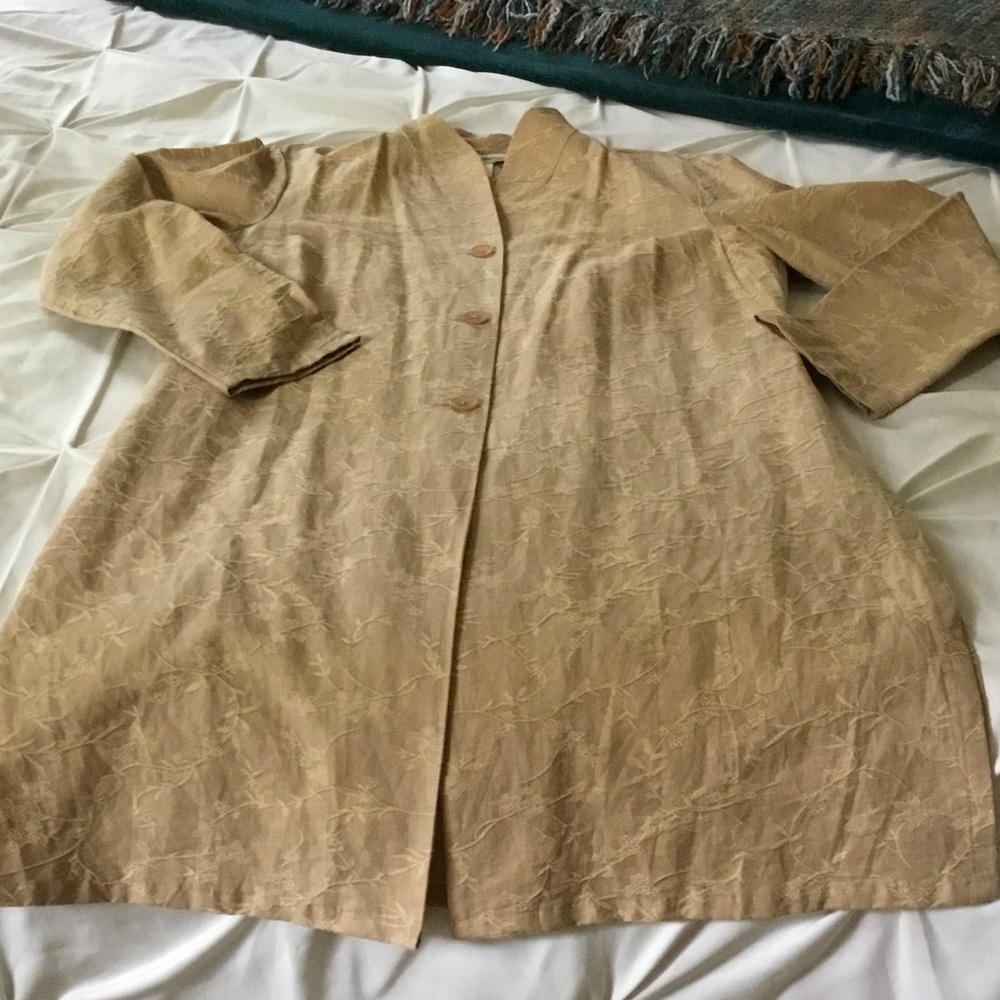 Coldwater Creek-Women’s Tan Textured Duster